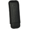 Cigarrenetui 2-er Robusto schwarz mit Straussenprägung