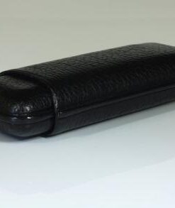 Cigarrenetui 2-er Robustos schwarz mit Rentierprägung