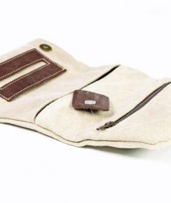 Feinschnittbeutel Stoff beige