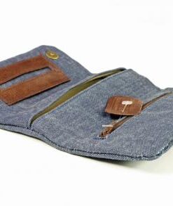 Feinschnittbeutel Stoff blau