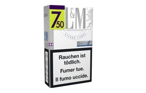 L&M Fine Cut Silver Blue Box