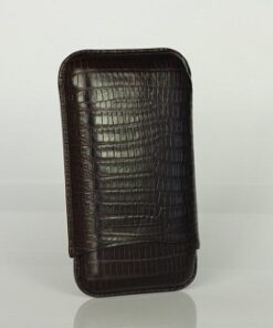 Cigarrenetui 3er Robusto Lizard Braun
