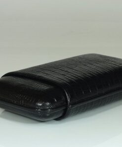 Cigarrenetui 3er Robusto Lizard Schwarz