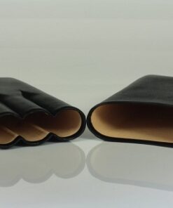 Cigarrenetui 3er Robusto Lizard schwarz glatt