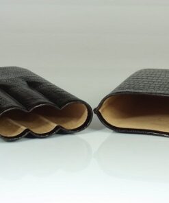 Cigarrenetui 3er Robusto Lizard Braun