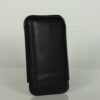 Cigarrenetui 3er Robusto Lizard schwarz glatt
