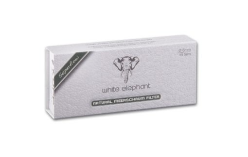 Pfeifenfilter WHITE ELEPHANT Superflow Naturmeerschaum 6 mm 45 Stück