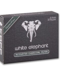 Pfeifenfilter WHITE ELEPHANT Superflow Aktivkohle 9 mm 40 Stück