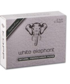 Pfeifenfilter WHITE ELEPHANT Superflow Naturmeerschaum 9 mm 40 Stück