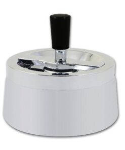 Schleuderascher Metall chrom/chrom Futur 11cm Durchmesser