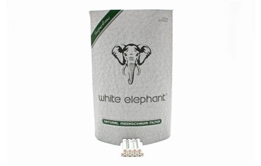 White Elephant 250 Natural Meerschaum Filter 9mm - Jumbo