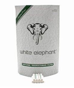 White Elephant 250 Natural Meerschaum Filter 9mm - Jumbo