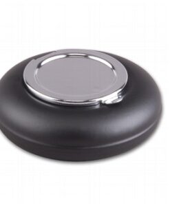 Taschenascher Metall schwarz 2 cm hoch 6 cm Durchmesser