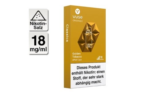 E-Kartusche VUSE ePod Golden Tobacco Nic Salts 18 mg 2 Caps