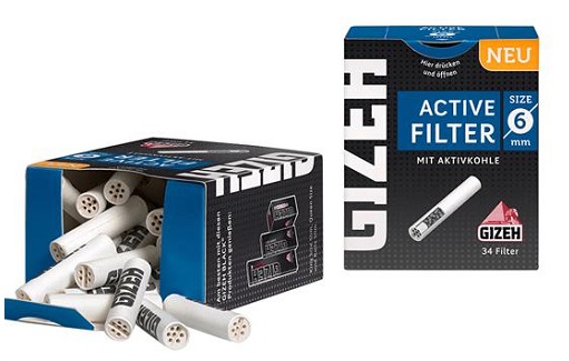 Gizeh Active Kohlefilter 6mm - Zigaretten Zubehör