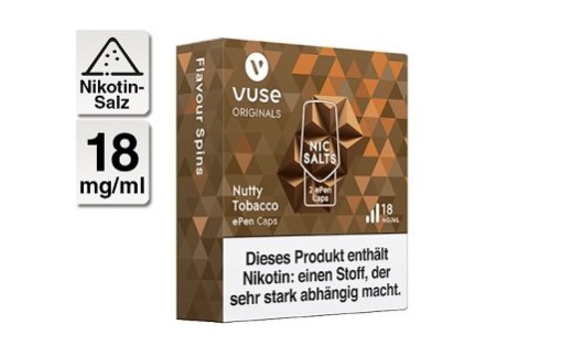 E-Kartusche VUSE ePen Nutty Tobacco Nic Salts 18mg 2 Caps