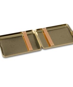 Zigarettenetui Metall 18er Messing Venetian mit Gummizug