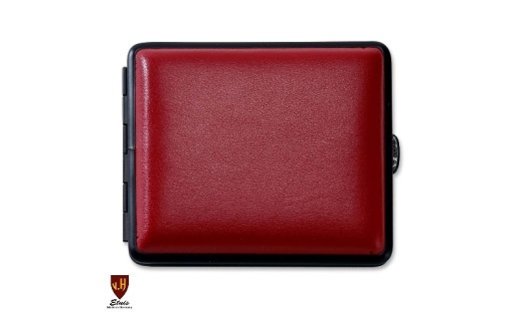 Zigarettenetui Kunstleder 18er King Size rot mit Gummizug