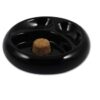 Pfeifenascher Keramik schwarz rund 2 Ablagen 17cm Durchmesser