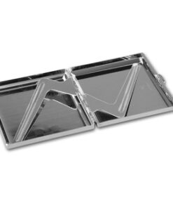 Zigarettenetui Metall 18er chrom Quadrate mit Clip