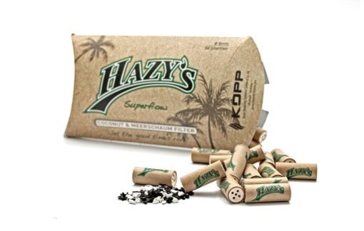Hazy's 50 Roll Your Own Coconut & Meerschaum Filter 8mm (10x)