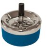 Aschenbecher 11 cm Blau/Chrom